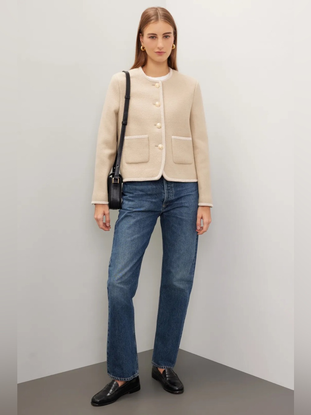*Flawed RTR Dunst Beige Tweed Boucle Jacket (0444) - Picture 1 of 13